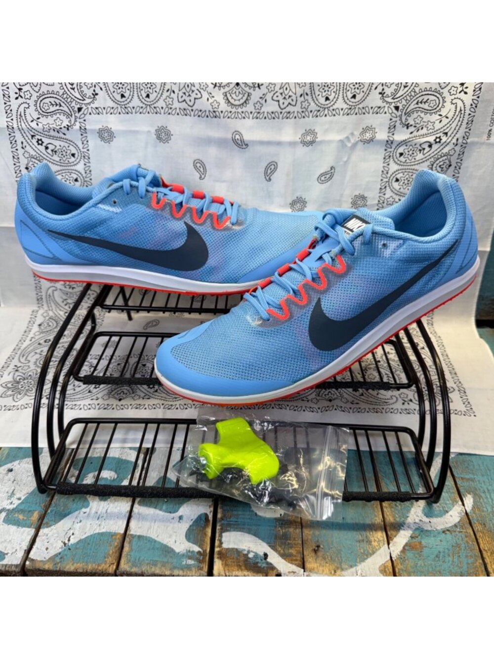 NEW Nike Zoom Rival D Men’s Sz 11.5 Track Spikes Distance Shoes Blue 907566-446